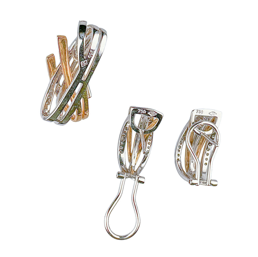 18K WG & Diamond Earring & Pendant Set