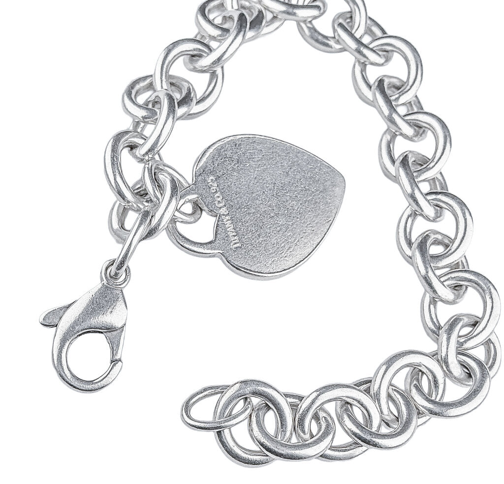 Tiffany Sterling Heart Charm Bracelet