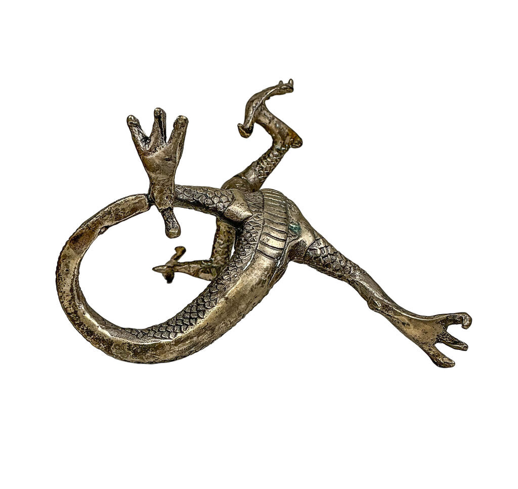 Chinese Bronze Cast Flying Dragon in Han Dynasty Style