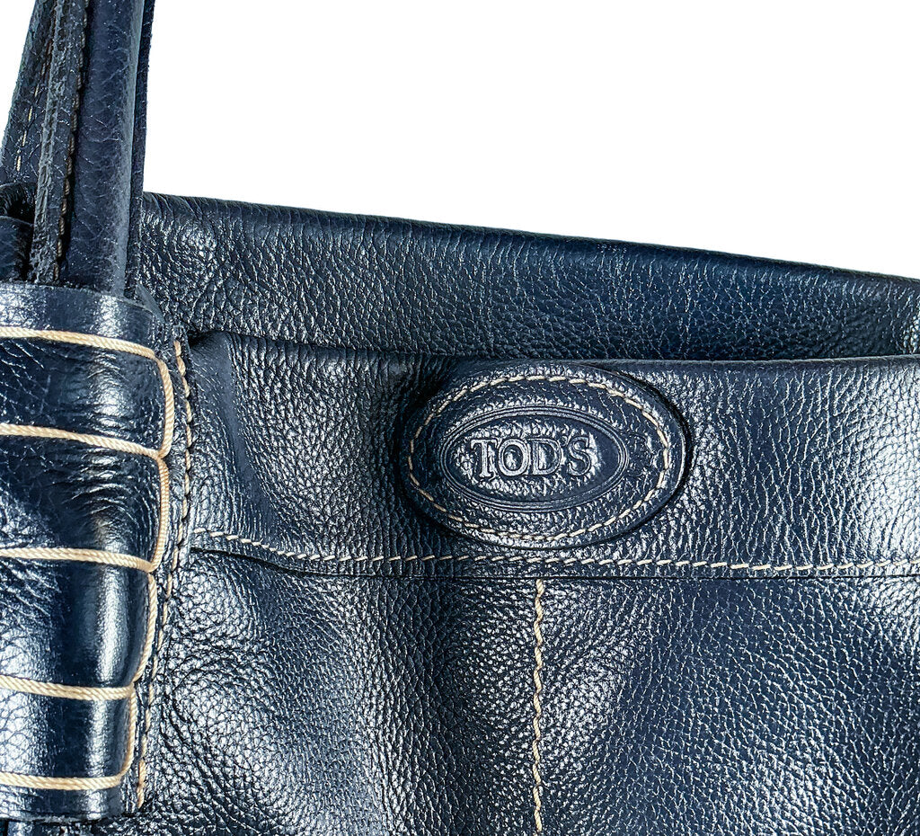 Tod's Navy Shade Leather Tote