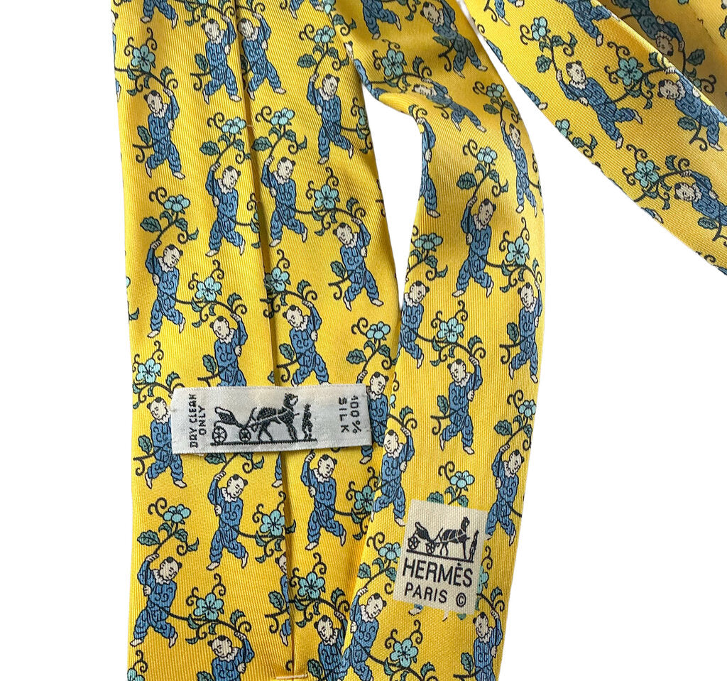 Hermes Silk Chinoiserie Tie