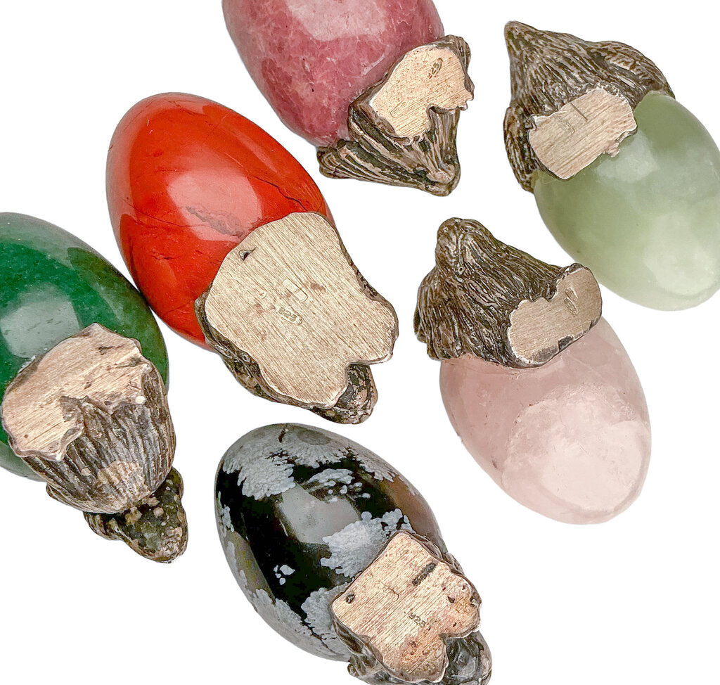 Sterling & Semiprecious Stone Place Card Holders