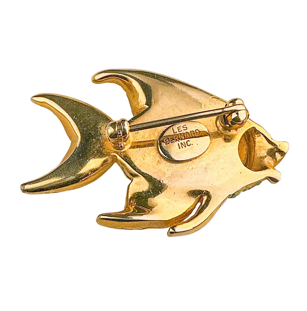 Vintage Les Bernard Jelly Belly Goldfish Brooch