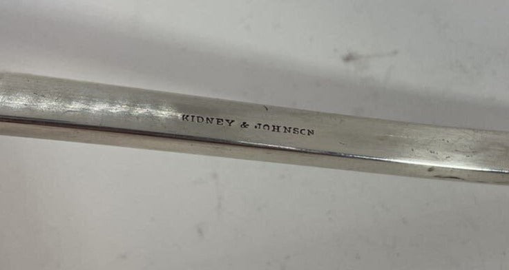 Coin Silver Soup Ladle Kidney & Johnson