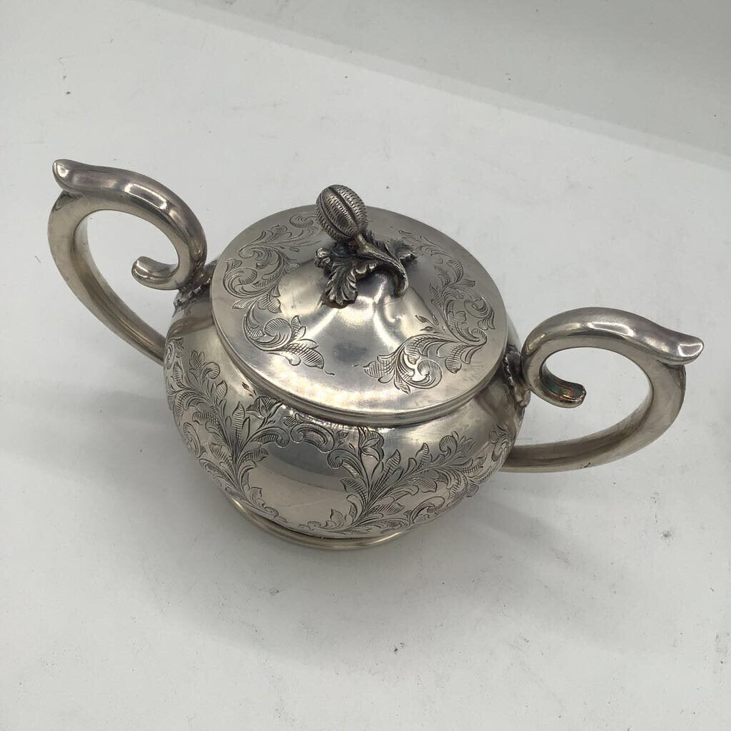 S. Kirk & Son Engraved Sterling Creamer & Sugar