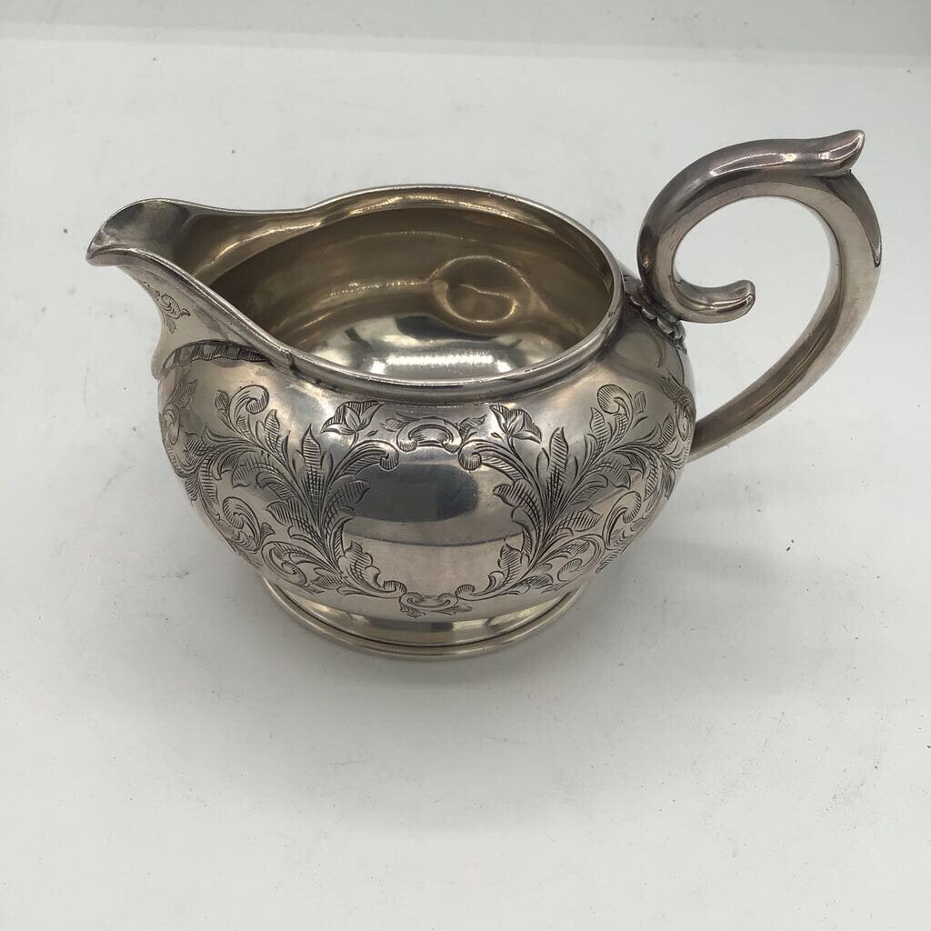 S. Kirk & Son Engraved Sterling Creamer & Sugar