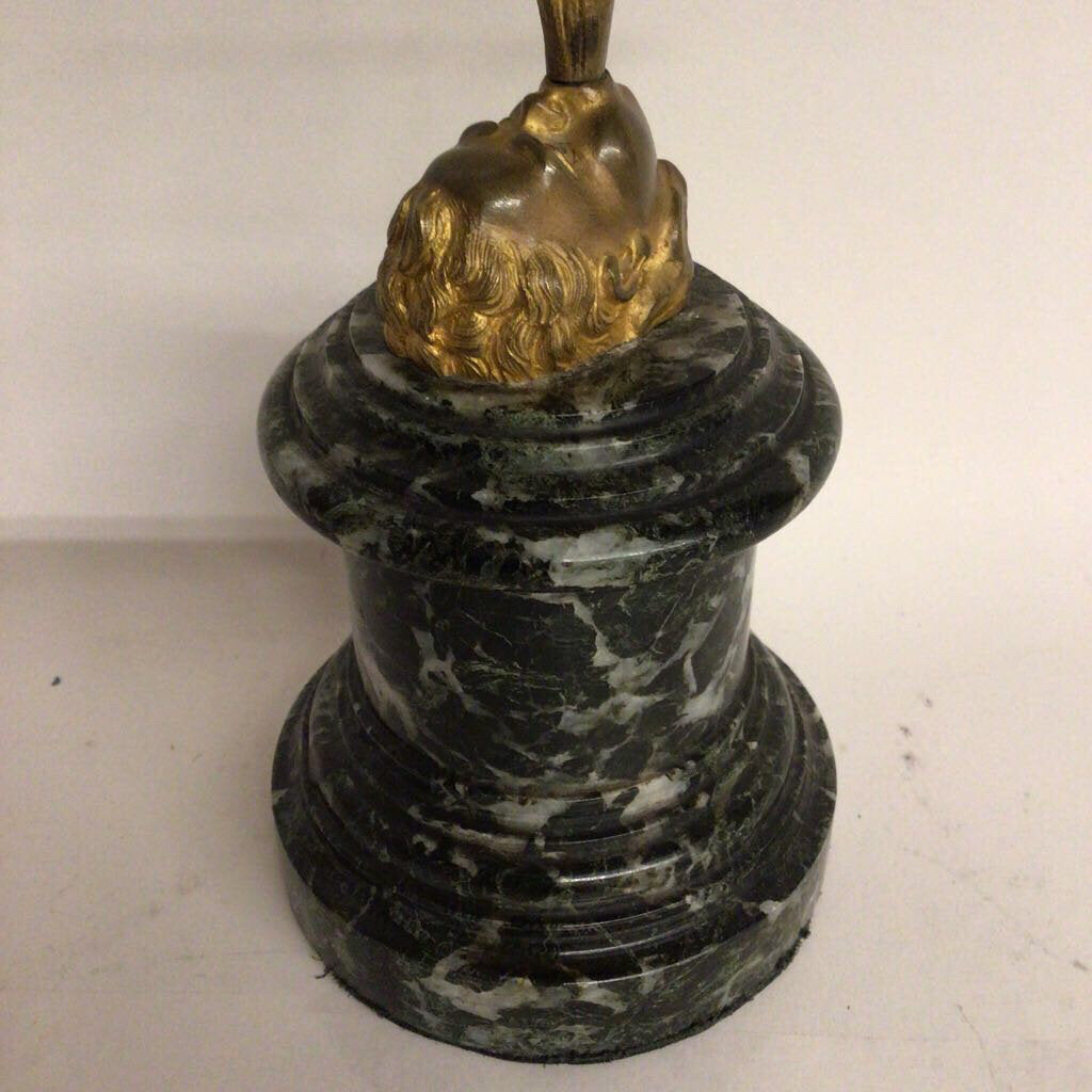 Gilt Bronze Flying Mercury on Marble Base French 19th Century