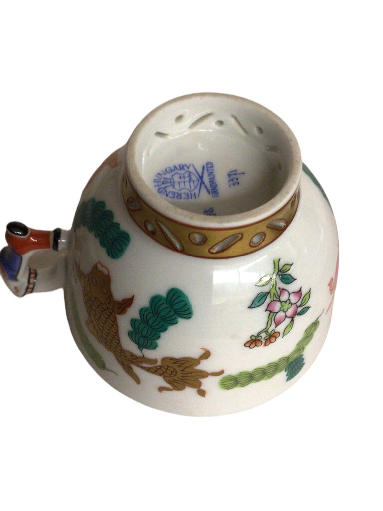 Herend Poisson Demitasse Cup and Saucers