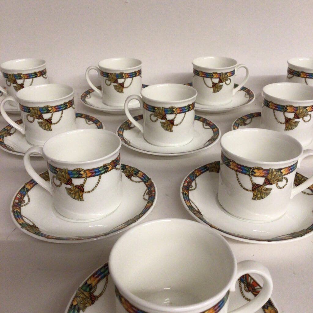 20 pc. Villeroy & Boch Messalina Demitasse Cups & Saucers