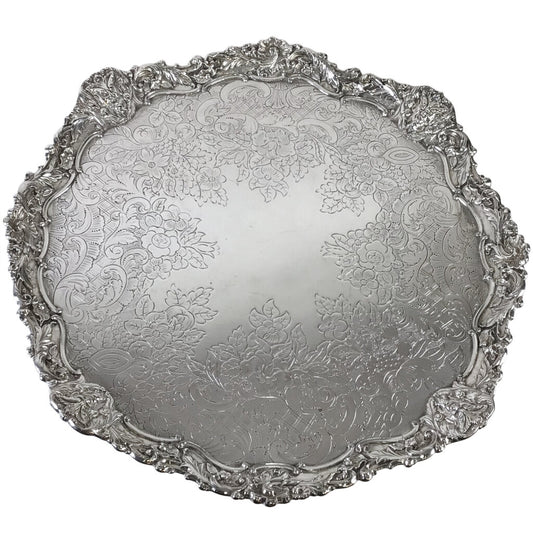 ~1910-30 Ellis-Barker Silverplated Devil's Head Salver