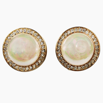 14Kt Gold Pearl Clip Earrings