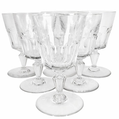 6 Baccarat "Bretagne" Tall Crystal Water Goblets