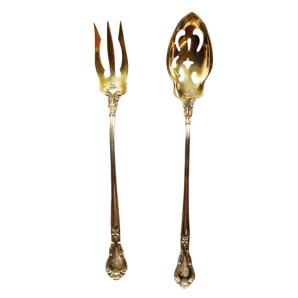 2pc. Gorham "Chantilly" Sterling Olive Set