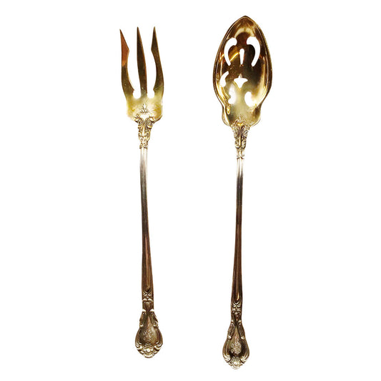 2pc. Gorham "Chantilly" Sterling Olive Set