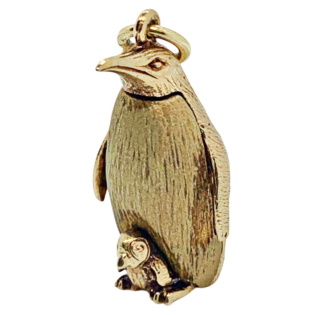 14Kt Gold King Penguin Pendant