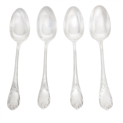 4 Christofle "Marly" Silverplated Tablespoons