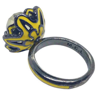 Matthew Campbell Laurenza Sterling/Enamel/Quartz Ring