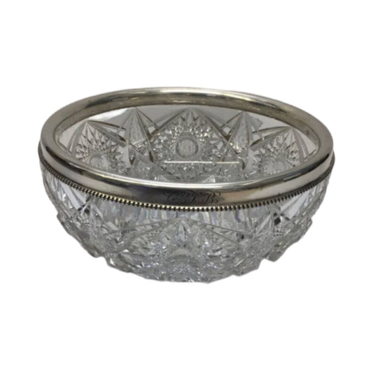 Gorham Sterling-Rimmed Crystal Bowl