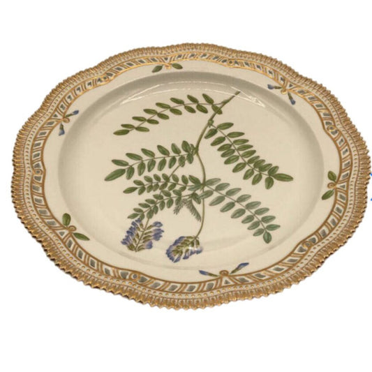 Flora Danica Plate with Perforated Border