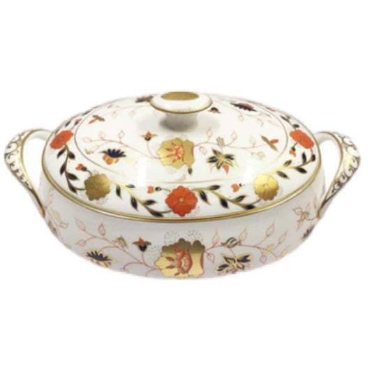 Royal Crown Derby oval covered vegetable dish