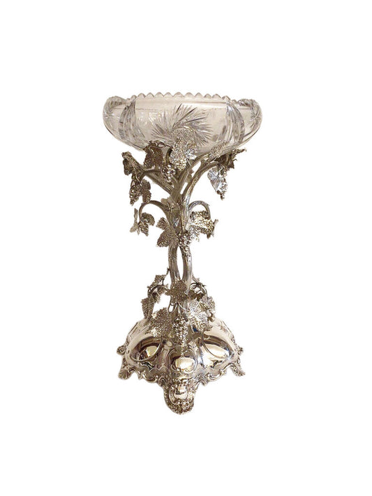 Victorian 1864 Sterling Silver Epergne w Grapes