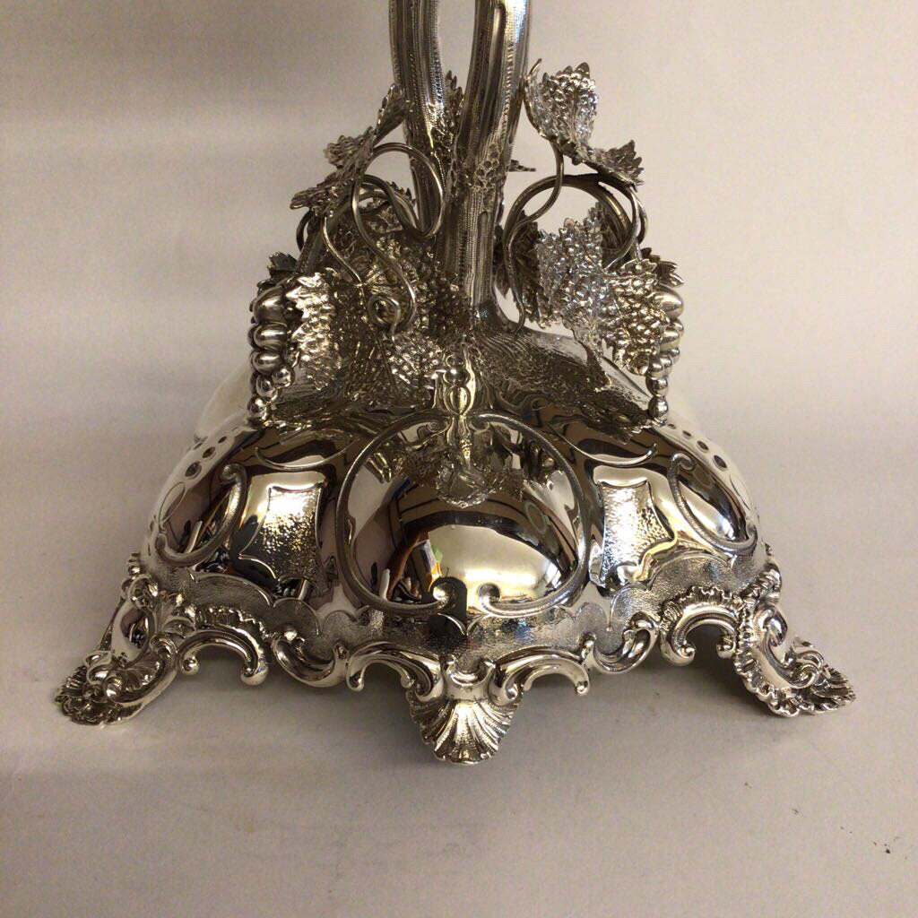 Victorian 1864 Sterling Silver Epergne w Grapes