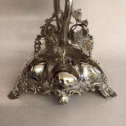 Victorian 1864 Sterling Silver Epergne w Grapes