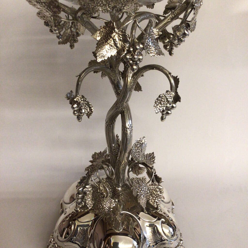 Victorian 1864 Sterling Silver Epergne w Grapes