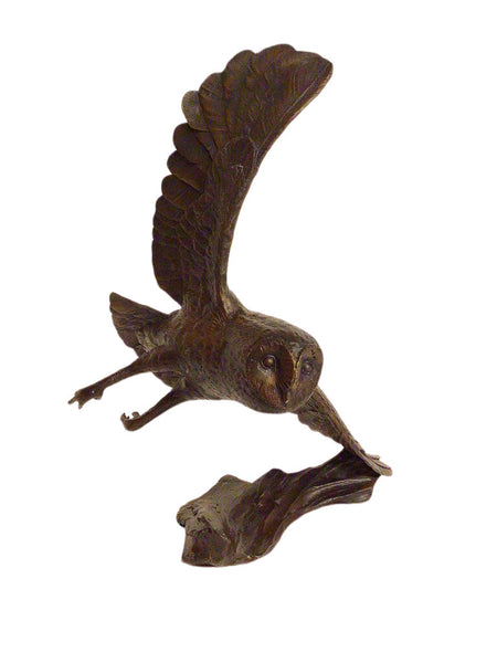 Franklin Mint Bronze Owl Figurine
