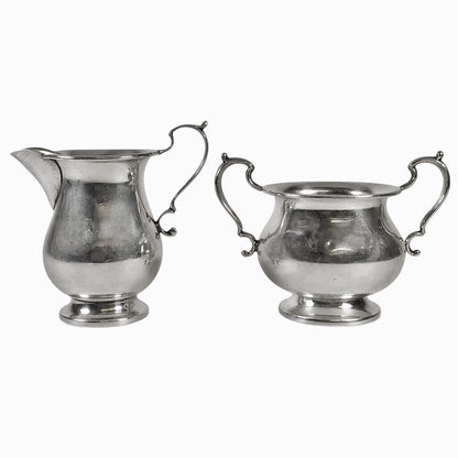 Hunt Silver Co. Creamer & Sugar Pot, c. 1930s-40s