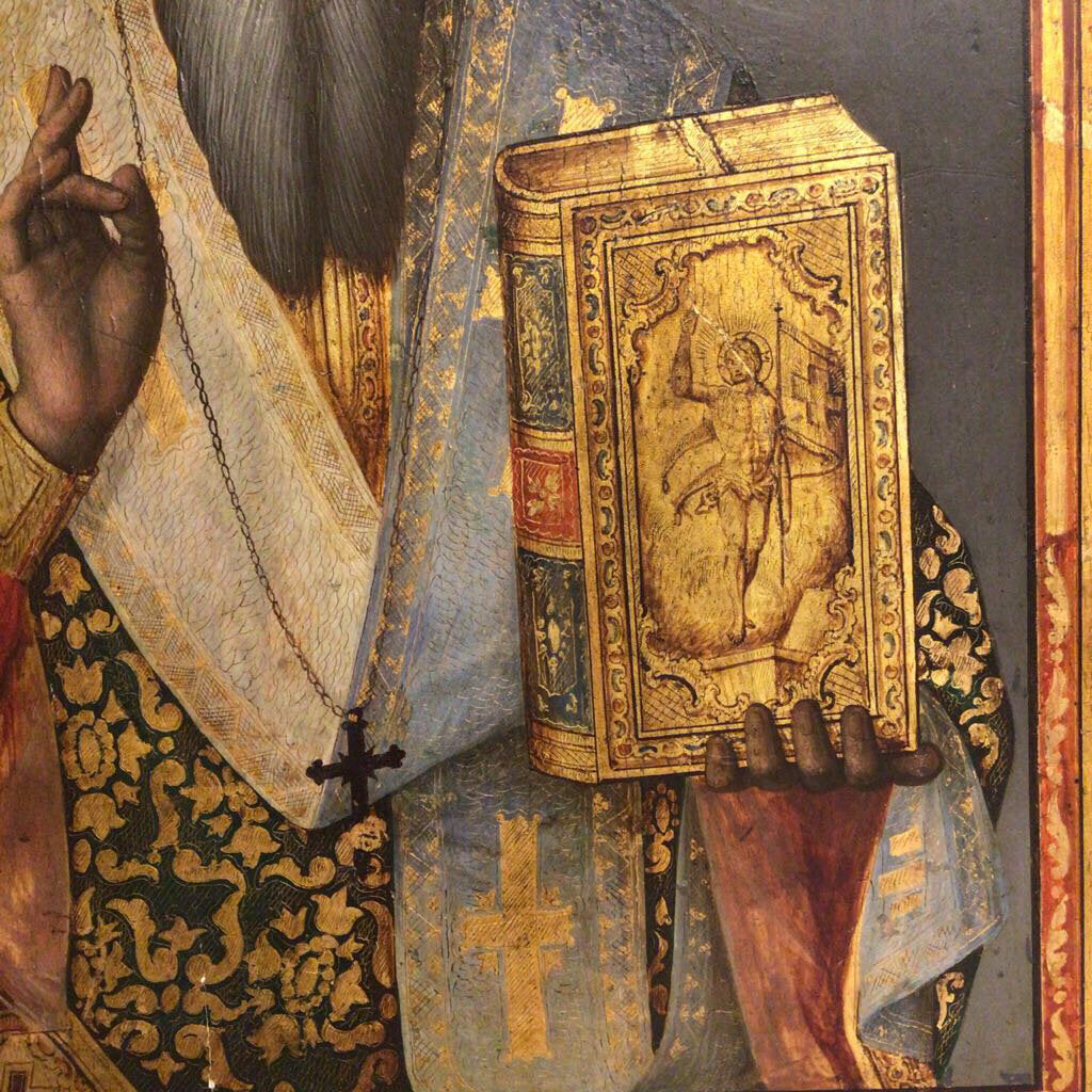 19th C. Greek Orthodox Icon Depicting Alexander I of Alexandria, 19th Pope and Patriarch of Alexandria