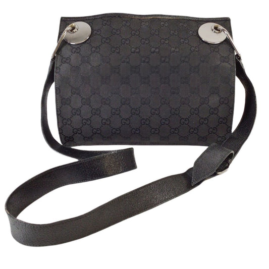 Gucci Black Canvas Crossbody Bag