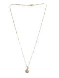 Diamond Scroll Pendant Mounted in 14Kt White Gold, w. Chain