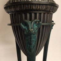 Art Nouveau Lamp with Caprine Features