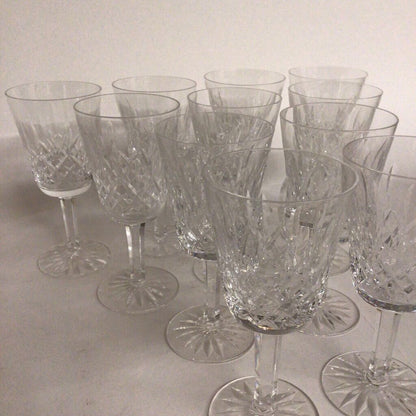 11 Waterford Lismore White Wine Glasses