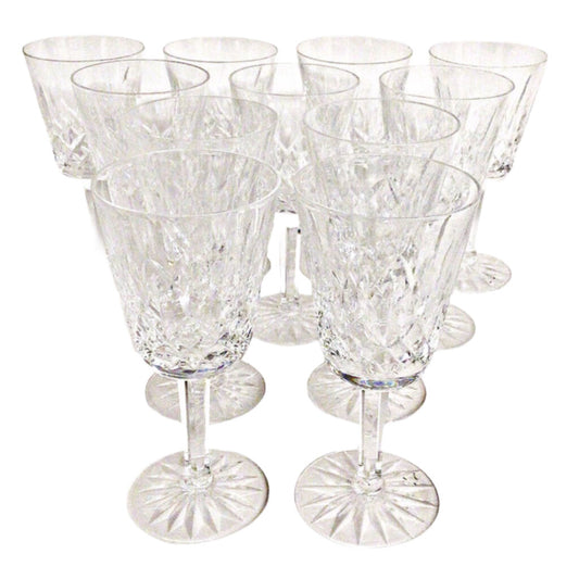 11 Waterford Lismore White Wine Glasses
