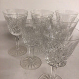 6 Waterford Lismore Claret Glasses