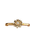 Antique Gold Pin w. Coral Pearls & Diamond, early 20th c