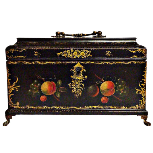 Antique Lacquered Tea Caddy