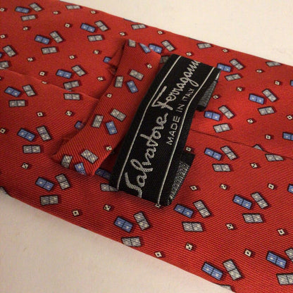 Salvatore Ferragamo Silk Necktie Dominoes