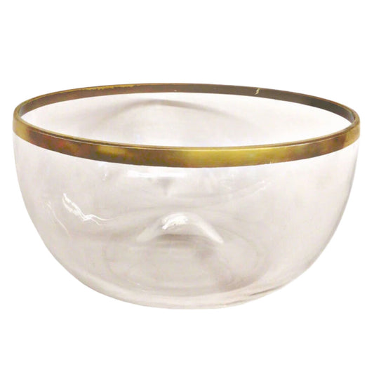 Gilt-Rimmed Crystal Bowl