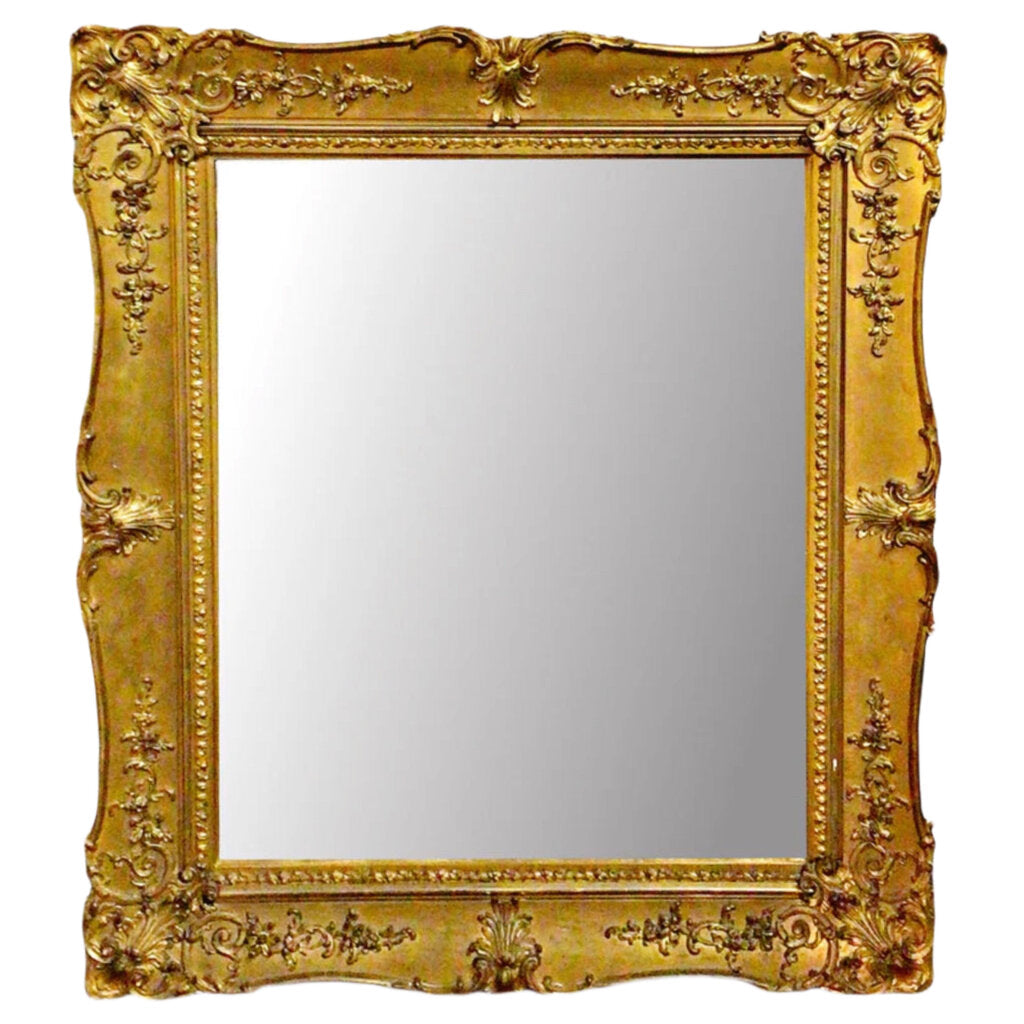 Rococo-Style Rectangular Mirror