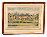 Cruikshank, "The Great Match Between Randal and Martin". Hand-Colored Print, early 19th c.