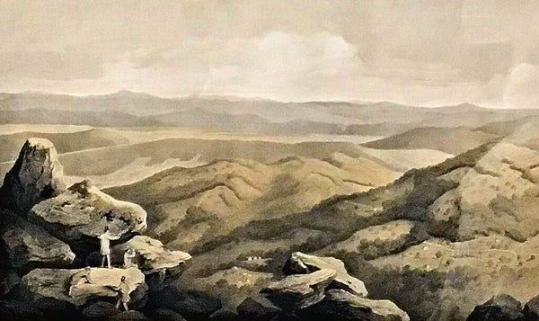 Edward Beyer, Peak of Otter #1. Tinted Lithograph, 1858.