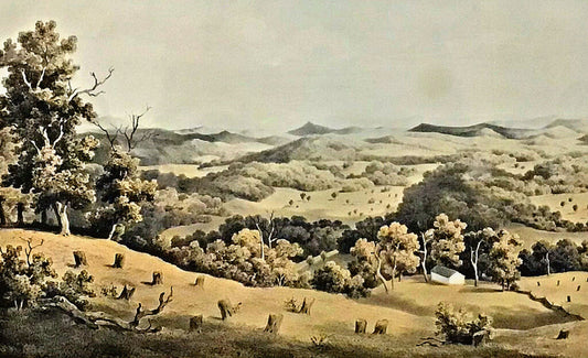 Edward Beyer, Little Sewell Mountain #1. Tinted Lithograph, 1858.