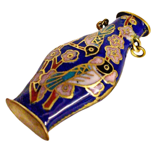 Enamel Cloisonné Vase Pendant