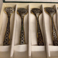 6 Russian Soviet Era Silver Spoons