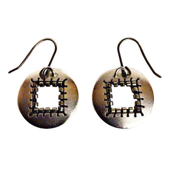 Sharon Donovan Silver Earrings w. Threaded Beads