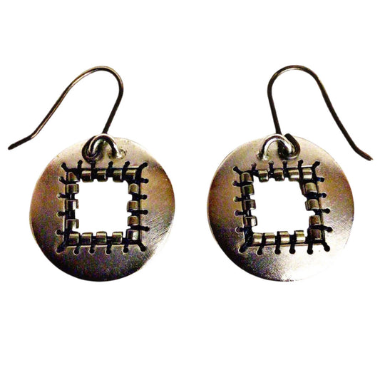 Sharon Donovan Silver Earrings w. Threaded Beads