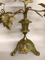 Pair/French-Style Brass Altar Candelabras